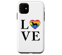Cane Di Razza Alpine Dachsbracke Parola Amore Tipografia Custodia per iPhone 11
