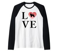 Cane Di Razza American Cocker Spaniel Parola Amore Maglia con Maniche Raglan