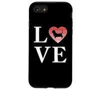 Cane Di Razza Basset Hound Parola Amore Tipografia Custodia per iPhone SE (2020) / 7 / 8