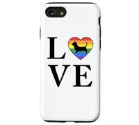 Cane Di Razza Basset Hound Parola Amore Tipografia Custodia per iPhone SE (2020) / 7 / 8