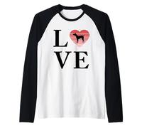 Cane Di Razza Cane Corso Parola Amore Tipografia Maglia con Maniche Raglan