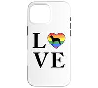 Cane Di Razza Finnish Hound Parola Amore Tipografia Custodia per iPhone 16 Pro Max