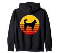 Cane Di Razza Kai Ken Retro Felpa con Cappuccio