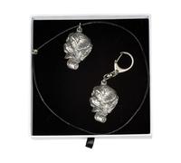 Cane di San Bernardo - set con un cane, gioielli in una scatola bianca ArtDog IT