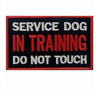 Cane di servizio in allenamento non toccare emblema di imbracature/imbracature con Fissaggio Chiusura a uncino e asola Ricamata Toppa