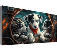 Cane Diamond Painting Kit Completo, Diamond Painting Bambini Animale, 5D Diamantini Crystal Art Ricamo a Punto Croce, DIY Disegni con Perline da Attaccare, Decorazione per Casa Regali 40x90cm C2-337