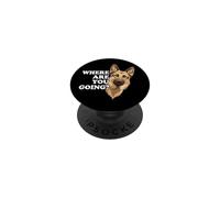 Cane divertente dove stai andando Meme Pastore tedesco PopSockets PopGrip Adesivo
