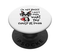 Cane divertente sarcastico - Sassy Dog - I'm Not Bossy PopSockets PopGrip Adesivo
