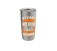 Cane divertente se non posso portare il mio animale domestico non vado mamma papà Bicchiere termico in acciaio inox doppia parete