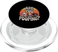 Cane divertente Stai facendo la cacca Retro Sunset Dogs PopSockets PopGrip per MagSafe
