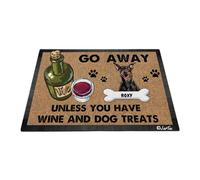 Cane Dobermann - Vai Via Se Non Hai Vino E Dolcetti Per Cani Tappeto Ingresso Casa Antisporco Tappeti D'Ingresso Resistente Tappetino Da Bagno Per Interno Balcone Terrazzo 40X60 Cm