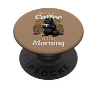 cane dolce Cane Corso cucciolo e una tazza di caffè al mattino PopSockets PopGrip Adesivo