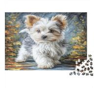 Cane Domestico Puzzle da 1000 Pezzi Biewer Terrier sul Tappeto per Adulti e Ragazzi Gioco Educativo Antistress 38x26cm/1000 pezzi