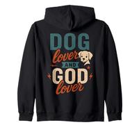 Cane E Dio Amante - Vintage Puppy Christian Faith Felpa con Cappuccio