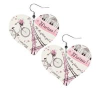 Cane e Parigi Towe Cuoio Orecchini a Forma di Cuore Moda Donna Danze Matrimonio Accessori Da Usura Quot, Misura unica, Pelle sintetica