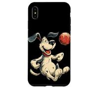 Cane eccitato con palla per gli amanti del calcio e dei cani Custodia per iPhone XS Max