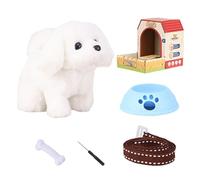 Cane elettrico, Cane giocattolo per camminare - Pet di peluche realistico - Electronic Interactive Walking Barkking Tail Guardando Animali di Animali con Corda per bambini, bambino