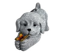 Cane Esterno - Resina Impermeabile Resistente alle Intemperie,Statue Giardino Luce Solare Esterna | per Prato Terrazza Portico Posteriore Cortile Aiuole