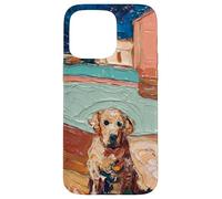 Cane Estetico Golden Retriever Art Custodia per iPhone 15 Pro Max