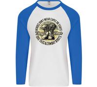 Cane Etichette Militare Veterano Marines Pippo Uomo L/S Baseball T-Shirt