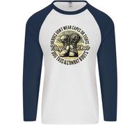 Cane Etichette Militare Veterano Marines Pippo Uomo L/S Baseball T-Shirt