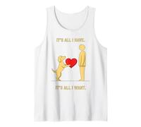 Cane Fedele Che Offre Un Cuore minimale Pet Love Design Canotta