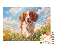 Cane Fiore Prato 1000pcs Mini Puzzle per Adolescenti Educativi | 38x26cm Carta Decorazione Della Camera Taglio Accurato Regalo Di Rally Relax Mente