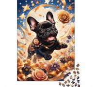 Cane Fiore Stella Puzzle, 1000 Pezzi Gioco d'Interno Adulto | 38 x 26 cm, in cartone, per esercizi mentali, finitura superficiale liscia, amanti dell'arte, riduzione dello stress