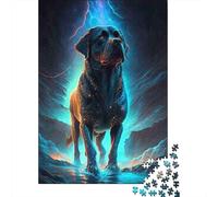 Cane Fulmine Montagna 1000 Pezzi Mini Puzzle per Adolescenti Rilassante | 38 x 26 cm Carta Soggiorno Decorazione Superficie Liscia Regalo Compleanno
