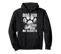 Cane Fur Trail Dirt No Regrets Canicross Trekkng Escursionismo Cane Felpa con Cappuccio