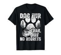 Cane Fur Trail Dirt No Regrets Canicross Trekkng Escursionismo Cane Maglietta