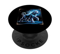 Cane Giapponese Blu Monster Art Goldendoodle Cane Goldendoodle PopSockets PopGrip Adesivo