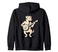 Cane Giocare Banjo Bluegrass Country Music Felpa con Cappuccio