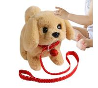 Cane giocattolo che cammina animale da compagnia che abbaia e funziona con | Giocattolo di peluche elettronico per cuccioli di cane per bambini in occasioni speciali come compleanno, Natale e