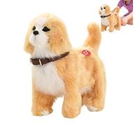 Cane giocattolo da passeggio, cucciolo che abbaia con coda, cane di stoffa elettronico realistico, giocattolo musicale sensazionale per giocare in camera da , , vacanze, compleanno, Natale