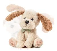 Cane Giocattolo Elettronico di Peluche per Bambini, Cucciolo di Animale Elettronico Morbido con Orecchie Che Ventilano, Canta e Ripete Ciò Che Dici Giocattoli Interattivi di Peluche