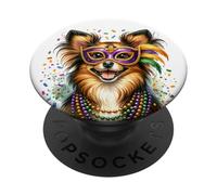 Cane giocattolo russo Mardi Gras PopSockets PopGrip Adesivo