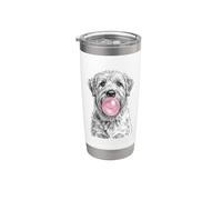 Cane giocoso Wheaten Terrier che soffia gomma da masticare Bicchiere termico in acciaio inox doppia parete