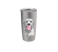Cane giocoso Wheaten Terrier che soffia gomma da masticare Bicchiere termico in acciaio inox doppia parete
