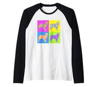 Cane Golden Retriever Cane Stile Vittoriano Pop Art Maglia con Maniche Raglan