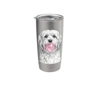Cane Havanese che soffia Bubble Gum Cute Puppy Bicchiere termico in acciaio inox doppia parete