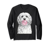 Cane Havanese Che soffia Bubble Gum Cute Puppy Maglia a Manica