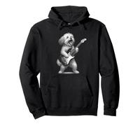 Cane Havanese che suona la chitarra musica rock amante dei cani Felpa con Cappuccio