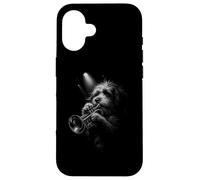 Cane Havanese che suona la tromba musica jazz amante dei cani Custodia per iPhone 16