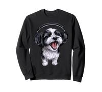 Cane Havanese con cuffie che canta amante dei cani Felpa