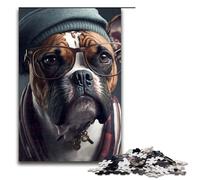 Cane Hipster in Vestiti 4 Puzzle da 1000 Pezzi per Adulti Puzzle per Regali Il Miglior Regalo Adatto per E Adolescenti 14 Anni E Oltre 1000 PZ