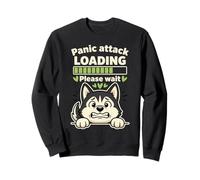 Cane Husky Divertente Attacco Panico Loading Design Felpa
