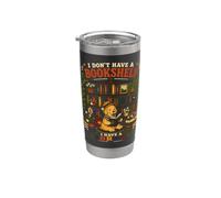 Cane I Have A Library Book Lover Reading Art Funny Bicchiere termico in acciaio inox doppia parete