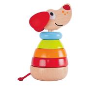 CANE IMPILABILE arcobaleno SONORO in legno PEPE & FRIENDS sound stacker HAPE inc