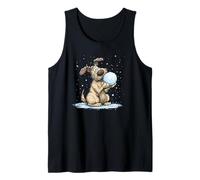 Cane Impressionante con Palla di Neve per l'inverno Canotta